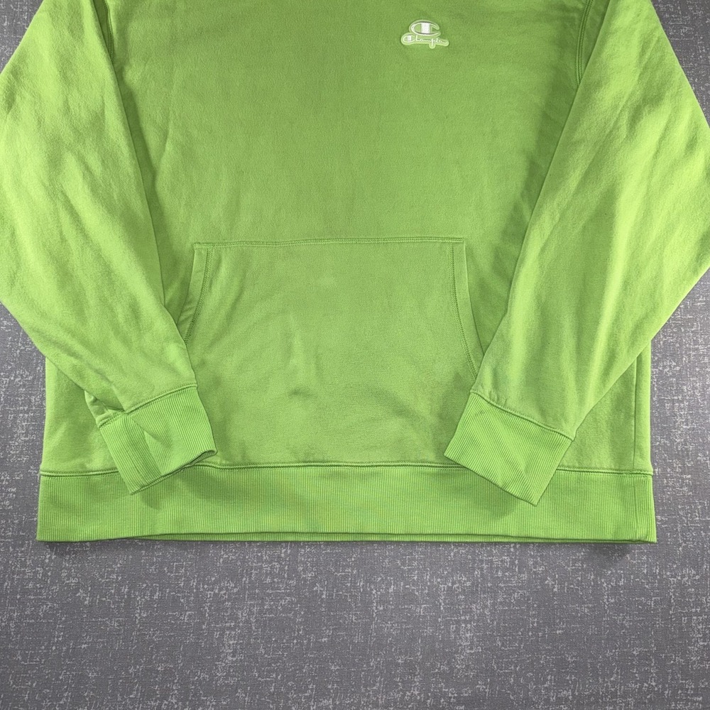 Champion Hoodie Mens XL Green Classic Fleece Pullover‎ Kangaroo Pocket Logo - Picture 5 of 9